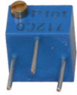 Cermet-Trimmpotentiometer, 12 Umdrehungen, 500 Ω, 0.25 W, THT, seitlich, 3266P-1-501LF