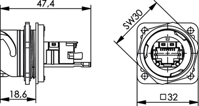 100007414 Telegärtner Modularsteckverbinder Bild 2