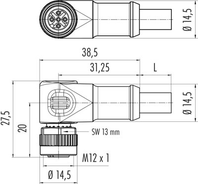 77 2534 0000 50705-1000 binder Sensor-Aktor Kabel Bild 2