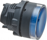 Drucktaster, beleuchtbar, tastend, Bund rund, blau, Frontring schwarz, Einbau-Ø 22 mm, ZB5AW36