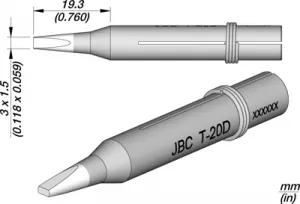 0300509 JBC Soldering tips, desoldering tips and hot air nozzles