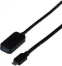 USB 3.2 Verlängerungsleitung, USB Stecker Typ C auf USB Buchse Typ A, 5 m, schwarz