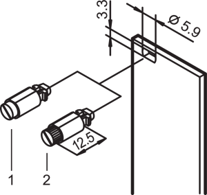 Schnellverschluss mit Rändel und Schraubschlitz, schwarz