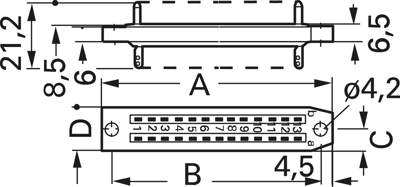 1-1393726-6 AMP DIN Messerleisten, DIN Federleisten