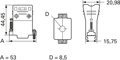 5206472-1 AMP D-Sub Gehäuse