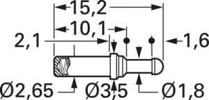 5110/S-C-1.5NE-AU-2.3 C PTR Prüfstifte