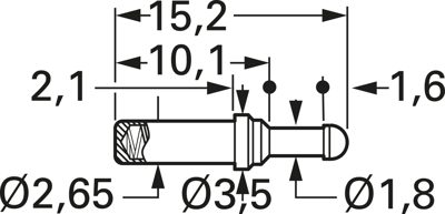 5110/S-D-1.5NE-AU-2.3 C PTR Prüfstifte