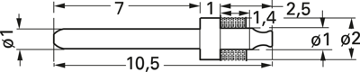 42.0004 Stäubli Electrical Connectors Steckerstifte für Leiterplatten