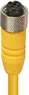 Sensor-Aktor Kabel, M12-Kabeldose, gerade auf offenes Ende, 5-polig, 3 m, TPE, gelb, 4 A, 20124
