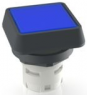 Leuchtvorsatz, beleuchtbar, Bund quadratisch, blau, Einbau-Ø 16.2 mm, 1.65.124.301/1607
