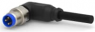 Sensor-Aktor Kabel, M8-Kabelstecker, abgewinkelt auf offenes Ende, 4-polig, 5 m, PVC, schwarz, 4 A, 1-2273010-3