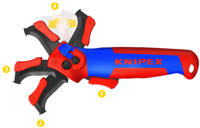 16 50 145 SB Knipex Abisolierzangen, Abmantelungswerkzeuge Bild 3