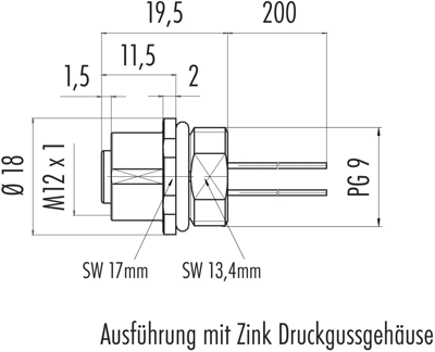 76 0134 0011 00104-0200 binder Sensor-Aktor Kabel Bild 2