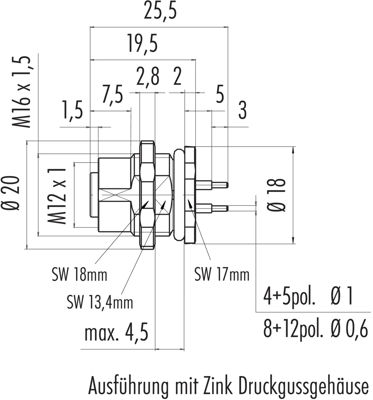 86 0632 1100 00012 binder Sensor-Aktor Rundsteckverbinder Bild 2