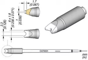 C470031 JBC Soldering tips, desoldering tips and hot air nozzles