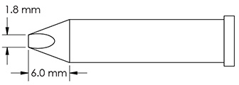 GT6-CH0018P METCAL Lötspitzen, Entlötspitzen und Heißluftdüsen