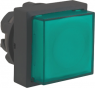 Drucktaster, beleuchtbar, tastend, Bund quadratisch, grün, Frontring schwarz, Einbau-Ø 22 mm, ZB5CW133