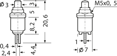 MS-402 RED Miyama Electric Pushbutton Switches Image 2