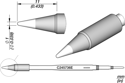 C245736E JBC Lötspitzen, Entlötspitzen und Heißluftdüsen