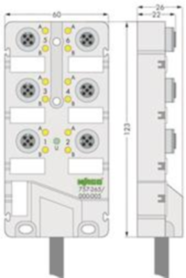 757-265/000-005 WAGO Sensor-Aktor Verteilerboxen Bild 2