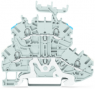 Doppelstockklemme, Federklemmanschluss, 0,14-1,5 mm², 2-polig, 16 A, 8 kV, grau, 2000-2218