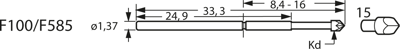 F10015B150G200 Feinmetall Prüfstifte