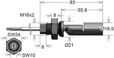 LS03-1A66-PP-500W Standex Electronics Schwimmerschalter, Füllstandssensoren Bild 2