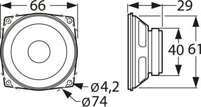 FR 7 4 OHM VISATON Akustische Signalgeber Bild 2