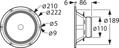 B 200 6 OHM VISATON Akustische Signalgeber Bild 2