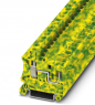 Schutzleiter-Reihenklemme, Schraub-/Steckanschluss, 0,2-10 mm², 2-polig, 8 kV, gelb/grün, 3060555