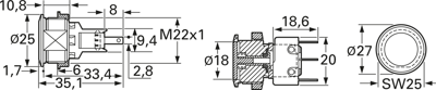 1241.6633.1124000 SCHURTER Pushbutton Switches Image 2