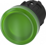 Leuchtmelder, 22mm, rund, Kunststoff, grün, Linse,glatt, 3SU10016AA400AA0
