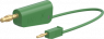 Messleitung mit (2 mm Lamellenstecker, gerade) auf (4 mm Lamellenstecker, gerade), 0.15 m, grün, PVC, 0,5 mm²