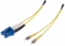 LWL-Duplex-Patchkabel, LC auf 2x ST, 5 m, G657A1, Singlemode 9/125 µm