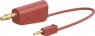 Messleitung mit (2 mm Lamellenstecker, gerade) auf (4 mm Lamellenstecker, gerade), 0.15 m, rot, PVC, 0,5 mm²