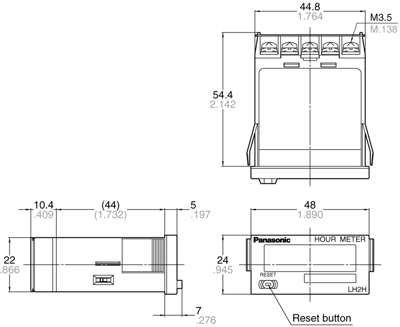 LH2HFEDHKDLBJ Panasonic Betriebsstundenzähler Bild 2