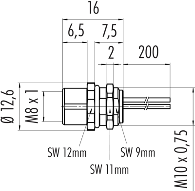 76 6218 1111 00003-0200 binder Sensor-Aktor Kabel Bild 2