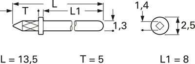 1365B.61 Vogt Steckerstifte für Leiterplatten