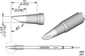 C245793 JBC Soldering tips, desoldering tips and hot air nozzles