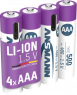 Lithium-Ionen-Akku, 1.5 V, 400 mAh, AAA, Flächenkontakt/USB-C-Anschluss