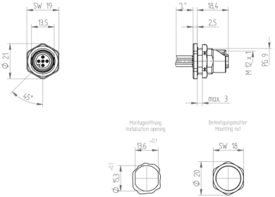 49228 Lumberg Automation Sensor-Aktor Rundsteckverbinder