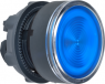 Drucktaster, beleuchtbar, tastend, Bund rund, blau, Frontring schwarz, Einbau-Ø 22 mm, ZB5AA68