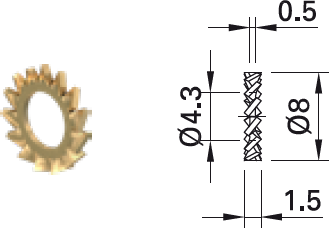 22.6533 Stäubli Electrical Connectors Muttern, Scheiben, Ringe