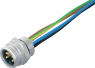 Sensor-Aktor Kabel, 7/8"-Flanschstecker, gerade auf offenes Ende, 2-polig + PE, 0.2 m, 10 A, 09 2447 300 03