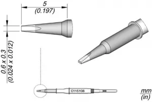 C115108 JBC Soldering tips, desoldering tips and hot air nozzles