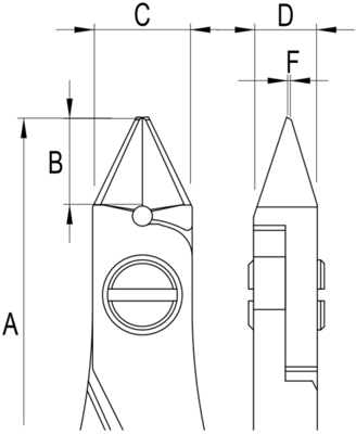 ES5342.CR.BG ideal-tek Seitenschneider, Vornschneider Bild 3