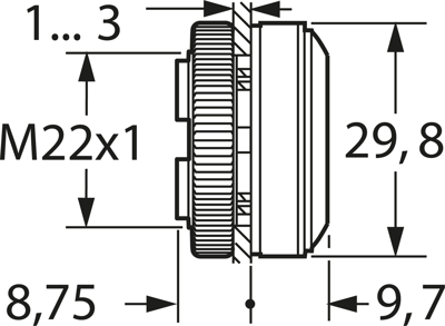 1.74.508.051/2400 RAFI Actuators, Signal Elements and Front Elements