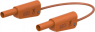 Messleitung mit (4 mm Lamellenstecker, gerade) auf (4 mm Lamellenstecker, gerade), 750 mm, orange, PVC, 2,5 mm², CAT II, CAT III