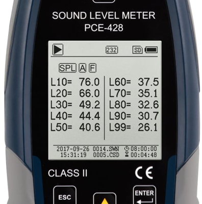 PCE-428-EKIT PCE Instruments Luxmeter, Schallpegelmesser, Magnetfeldtester Bild 2