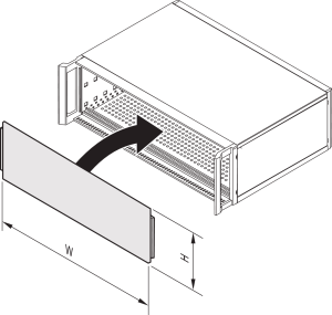 Gesamtfrontplatte gesteckte, ungeschirmt, für RatiopacPRO 2 HE, RatiopacPRO AIR 3 / 3 HE, 84 TE